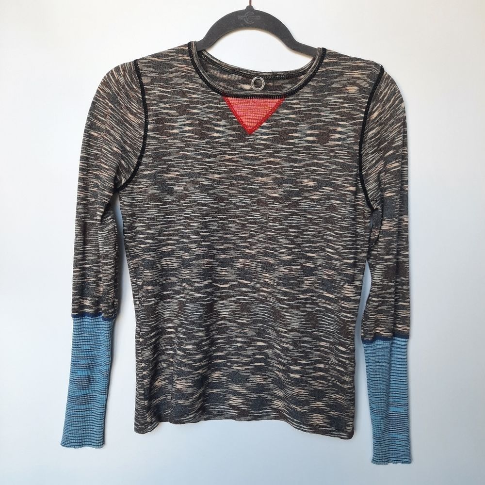 Anthropologie One Girl Who  Mock Neck Knit Top Size Medium